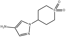 4-(4-amino-1H-pyrazol-1-yl)tetrahydro-2H-thiopyran 1,1-dioxide, 1462289-23-1, 结构式