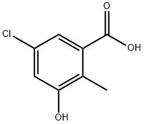 5-Chloro-3-hydroxy-2-methyl-benzoic acid Struktur