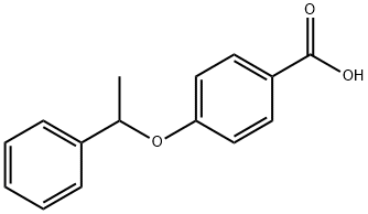 4-(1-苯基乙氧基)苯甲酸, 149609-89-2, 结构式