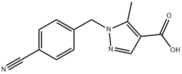 1-(4-cyanobenzyl)-5-methyl-1H-pyrazole-4-carboxylic acid 结构式