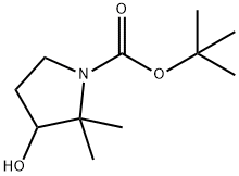3-羟基-2,2-二甲基吡咯烷-1-羧酸叔丁酯, 1497778-22-9, 结构式