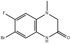 7-溴-6-氟-4-甲基-3,4-二氢喹喔啉-2(1H)-酮,1499366-20-9,结构式