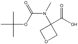 3-[Boc-(methyl)amino]-3-oxetanecarboxylic acid Structure