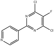 4,6-dichloro-5-fluoro-2-(pyridin-4-yl)pyrimidine Structure
