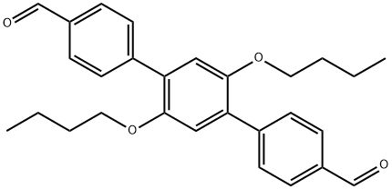 [2',5'-Dibutoxy-[1,1':4',1''-terphenyl]-4,4''-dicarbaldehyde] 结构式