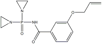 m-(Allyloxy)-N-[bis(1-aziridinyl)phosphinyl]benzamide Struktur