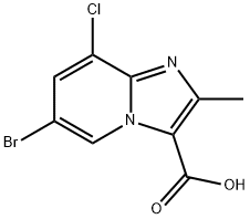 6-bromo-8-chloro-2-methylimidazo[1,2-a]pyridine-3-carboxylic acid Structure