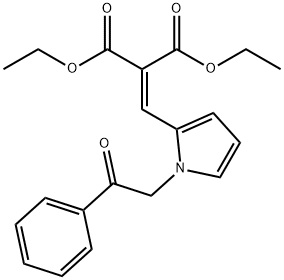 DIETHYL 2-((1-(2-OXO-2-PHENYLETHYL)-1H-PYRROL-2-YL)METHYLENE)MALONATE Struktur