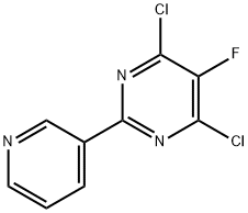 4,6-dichloro-5-fluoro-2-(pyridin-3-yl)pyrimidine Structure