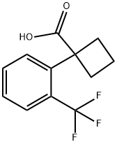 1-(2-三氟甲基苯基)环丁烷甲酸, 151157-52-7, 结构式
