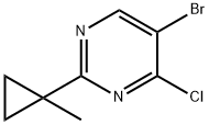 5-bromo-4-chloro-2-(1-methylcyclopropyl)pyrimidine Structure