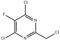 4,6-dichloro-2-(chloromethyl)-5-fluoropyrimidine Structure