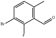 3-溴-2-氟-6-甲基苯甲醛,1518000-45-7,结构式