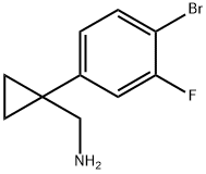 1-(4-Bromo-3-fluorophenyl)cyclopropanemethanamine Structure