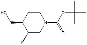 tert-butyl (3R,4R)-3-fluoro-4-(hydroxymethyl)piperidine-1-carboxylate Structure