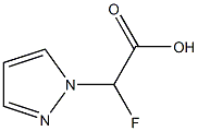 2-fluoro-2-(1H-pyrazol-1-yl)acetic acid, 1536670-72-0, 结构式