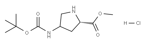 Proline, 4-[[(1,1-dimethylethoxy)carbonyl]amino]-, methyl ester, hydrochloride (1:1),1539217-84-9,结构式