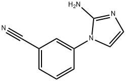 3-(2-amino-1H-imidazol-1-yl)benzonitrile 结构式