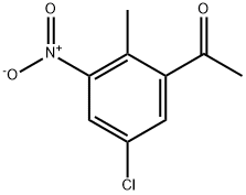 1-(5-Chloro-2-methyl-3-nitro-phenyl)-ethanone Struktur