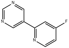 4-Fluoro-2-(pyrimidin-5-yl)pyridine 结构式