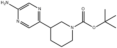 2-Amino-5-(N-Boc-piperidin-3-yl)pyrazine Structure