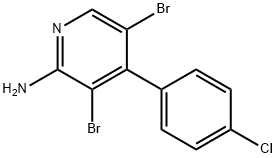 2-Amino-3,5-dibromo-4-(4-chlorophenyl)pyridine Structure
