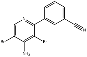 4-Amino-3,5-dibromo-2-(3-cyanophenyl)pyridine|