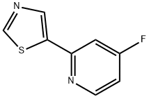 4-Fluoro-2-(thiazol-5-yl)pyridine, 1563530-69-7, 结构式