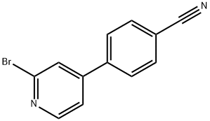 2-Bromo-4-(4-cyanophenyl)pyridine,1563531-34-9,结构式