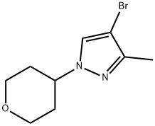 4-bromo-3-methyl-1-(tetrahydro-2H-pyran-4-yl)-1H-pyrazole 结构式