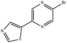 2-Bromo-5-(thiazol-5-yl)pyrazine 结构式