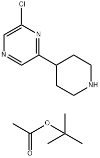 2-CHLORO-6-(N-BOC-PIPERIDIN-4-YL)PYRAZINE 结构式