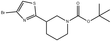 4-Bromo-2-(N-Boc-piperidin-3-yl)thiazole Struktur