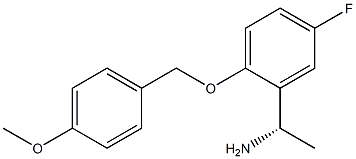 (S)-1-(5-氟-2-((4-甲氧基苄基)氧基)苯基)乙-1-胺,1563601-55-7,结构式