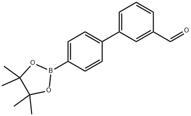 [1,1'-Biphenyl]-3-carboxaldehyde, 4'-(4,4,5,5-tetramethyl-1,3,2-dioxaborolan-2-yl)- Structure