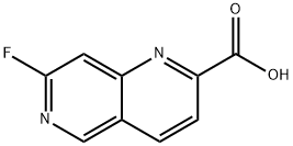 7-fluoro-1,6-naphthyridine-2-carboxylic acid Struktur
