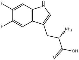 (S)-2-氨基-3-(5,6-二氟-1H-吲哚-3-基)丙酸, 1582740-30-4, 结构式