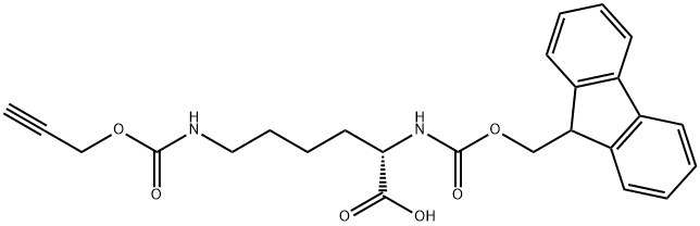 (2S)-2-({[(9H-fluoren-9-yl)methoxy]carbonyl}amino)-6-{[(prop-2-yn-1-yloxy)carbonyl]amino}hexanoic acid Structure