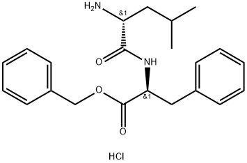 (S)-benzyl 2-((R)-2-Amino-4-methylpentanamido)-3-phenylpropanoate hydrochloride Struktur