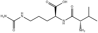 (S)-2-((S)-2-amino-3-methylbutanamido)-5-ureidopentanoic acid, 159858-33-0, 结构式