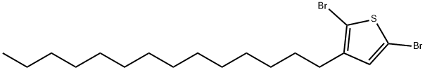 2,5-ジブロモ-3-テトラデシルチオフェン 化学構造式
