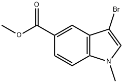 methyl 3-bromo-1-methyl-1H-indole-5-carboxylate Structure