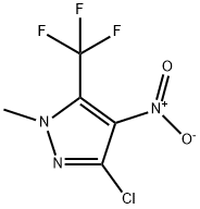3-CHLORO-1-METHYL-4-NITRO-5-(TRIFLUOROMETHYL)-1H-PYRAZOLE Struktur