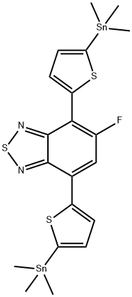 4,7-二(5-三甲基锡噻吩基-2-)-5-氟-2,1,3-苯并噻二唑, 1611002-56-2, 结构式