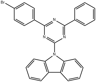 9-[4-(4-bromophenyl)-6-phenyl-1,3,5-triazin-2-yl]-9H-Carbazole Structure