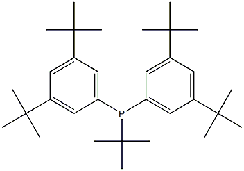 双(3,5-二叔丁基苯基)叔丁基磷 结构式