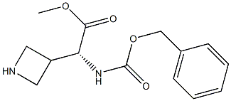 3-Azetidineacetic acid, alpha-[[(phenylmethoxy)carbonyl]amino]-, methyl ester, (alphaR)- Structure