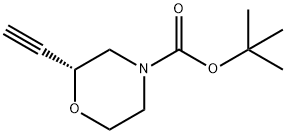 4-Morpholinecarboxylic acid, 2-ethynyl-, 1,1-dimethylethyl ester, (2R)- Struktur