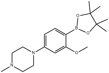 2-Methoxy-4-(N-methylpiperazin-1-yl)phenylboronic acid pinacol ester Structure