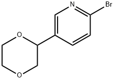 2-bromo-5-(1,4-dioxan-2-yl)pyridine 结构式